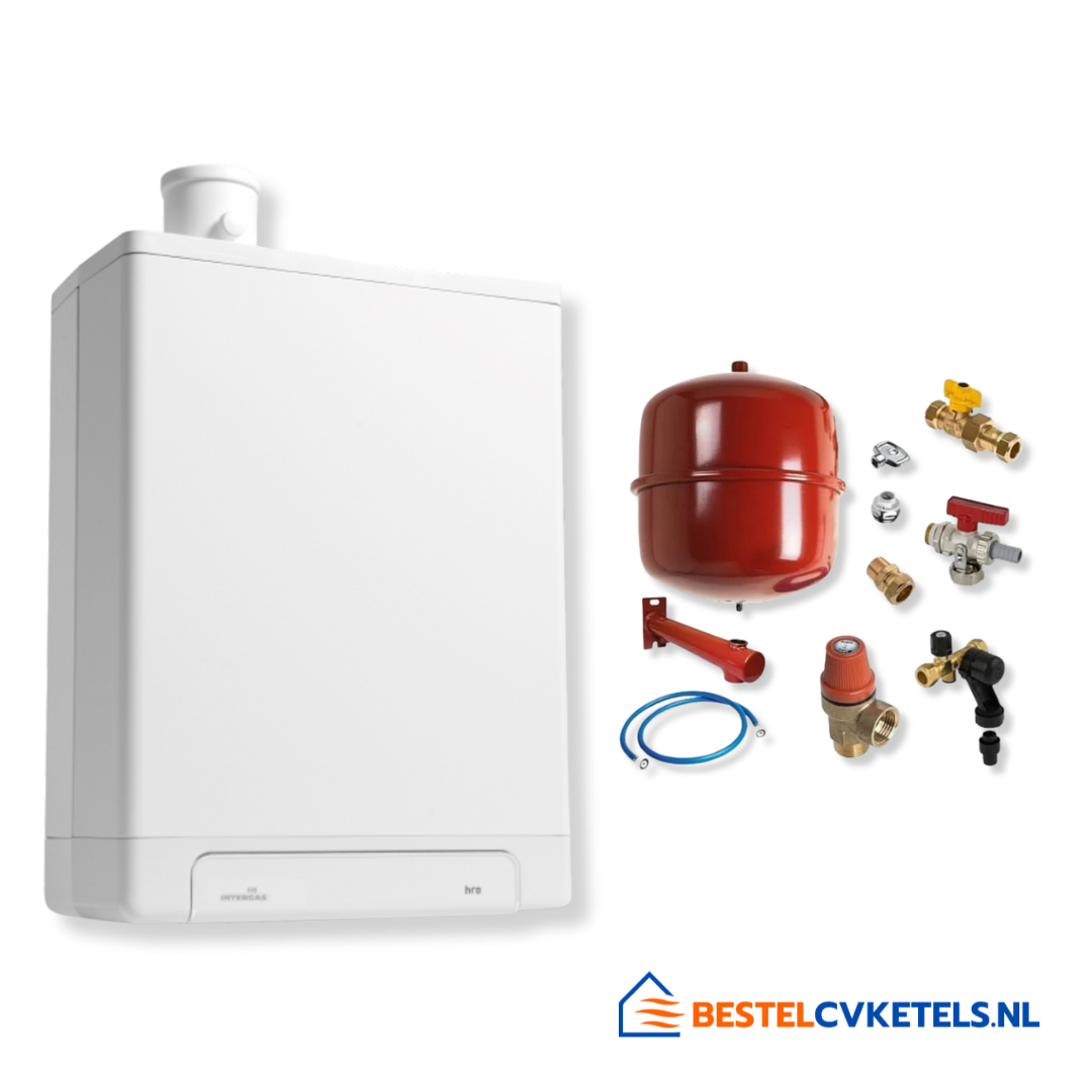 Intergas HRE 28/24 CW4 cv-ketel (80-80) met Bonfix De Luxe pakket 99059 voor complete en betrouwbare installatie
